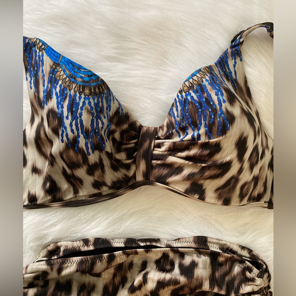 Pierre Cardin Leopard print bikini size 14